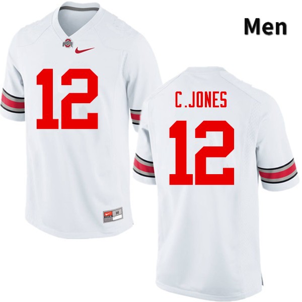 Ohio State Buckeyes Cardale Jones Men's #12 White Game Stitched College Football Jersey